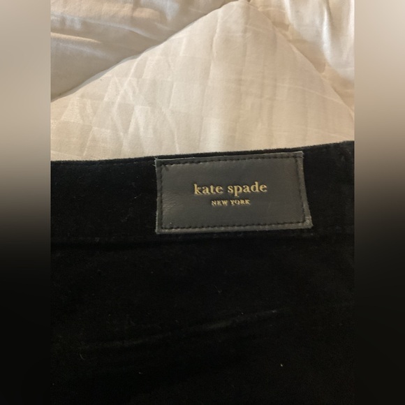KATE SPADE Broome Street 27 Stretch Velveteen Pant Straight Leg Black - Picture 12 of 14